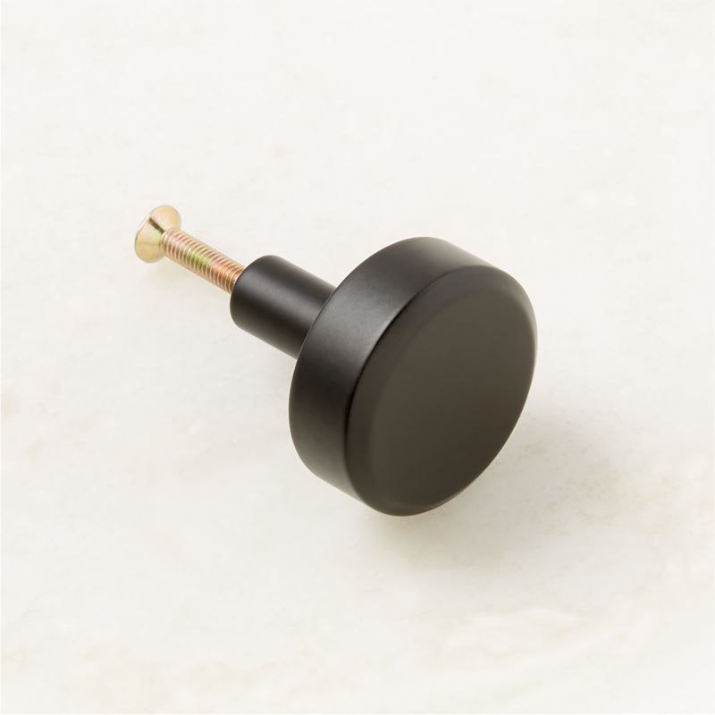 Curveaux Curved Round Black Knob 1.25'' - image 4 of 6