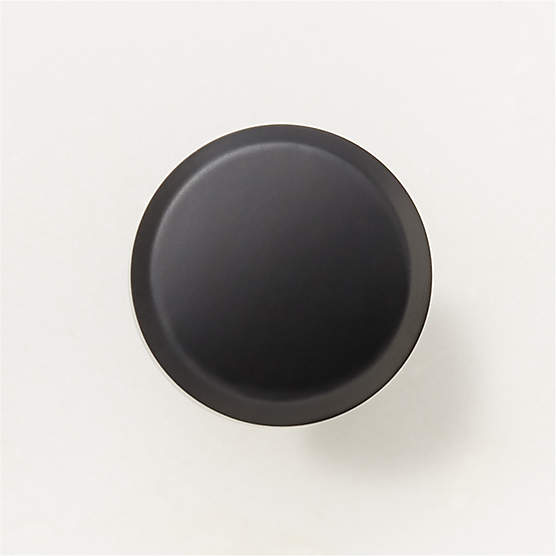 Curveaux Curved Round Black Knob 1.25''