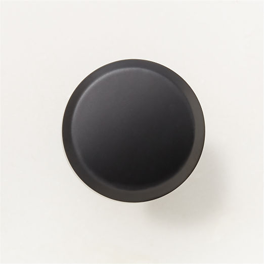 Curveaux Curved Round Black Knob 1.25''