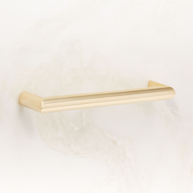 Curveaux Unlacquered Polished Brass Cabinet Handle 6'' - image 3 of 5