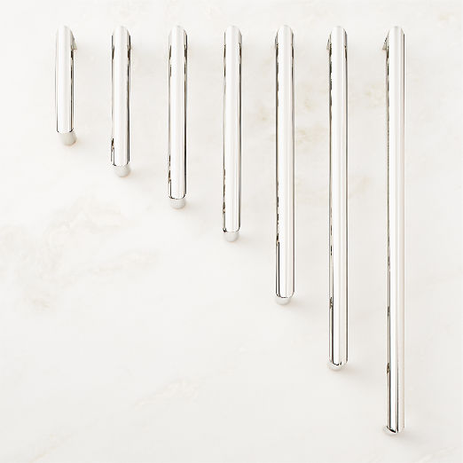 Curveaux Curved Polished Nickel Cabinet Handles