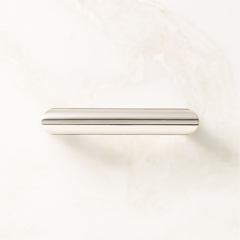 Viewing product image Curveaux Curved Polished Nickel Cabinet Handle 3'' - image 1 of 4