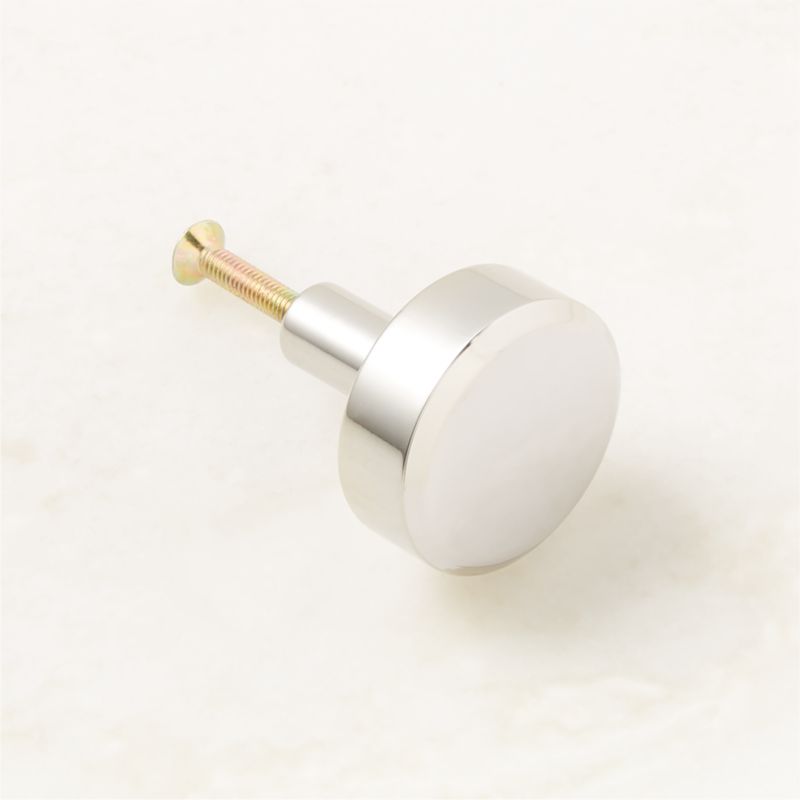 Curveaux Curved Round Polished Nickel Knob 1.25'' - image 4 of 6