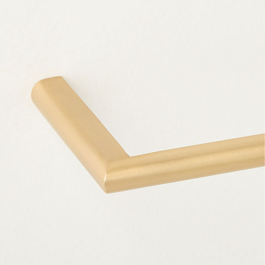 Curveaux Curved Brushed Brass Towel Bar 24"