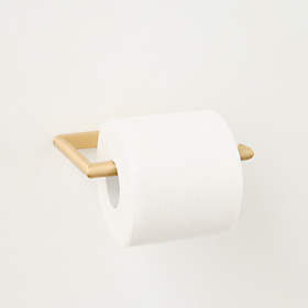 小物 siuu Flynn Crystal Unlacquered Brass Wall-Mounted Toilet Paper Holder +