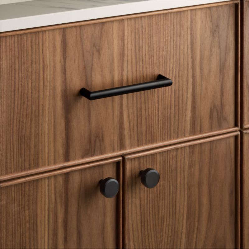 Curveaux Curved Round Black Cabinet Knob 1.25'' - image 1 of 6