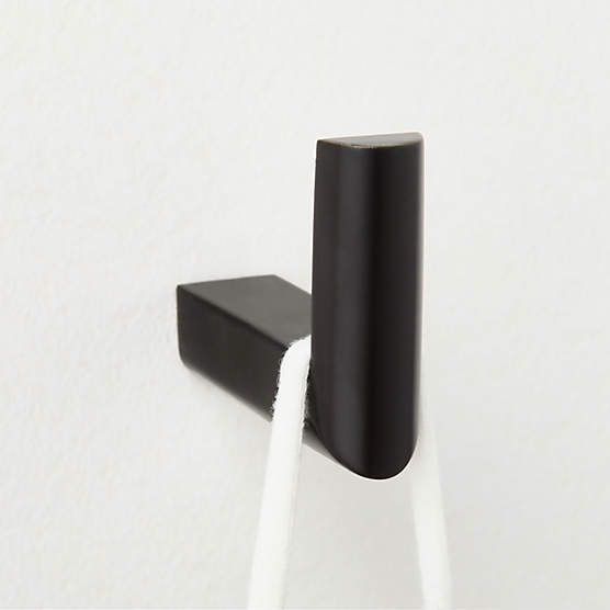 Curveaux Curved Matte Black Towel Hook