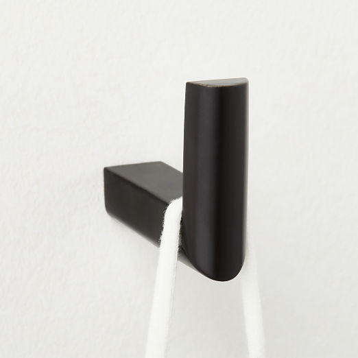 Curveaux Curved Matte Black Towel Hook