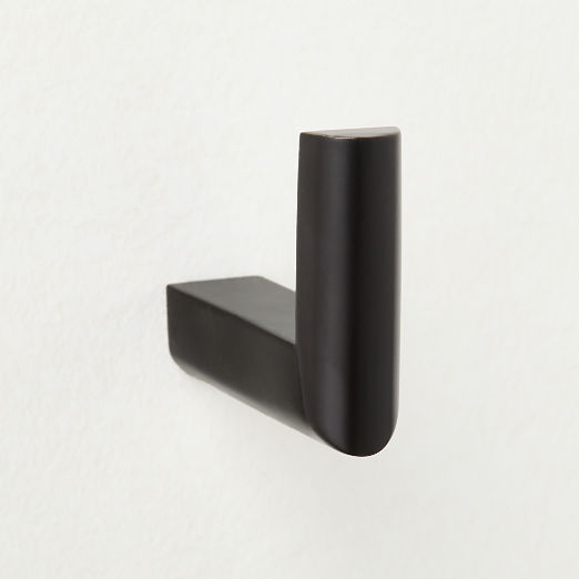 Curveaux Curved Matte Black Towel Hook