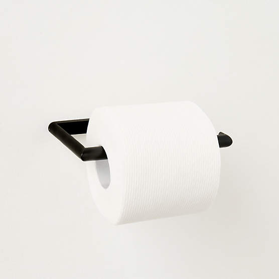 Curveaux Curved Matte Black Wall-Mounted Toilet Paper Holder