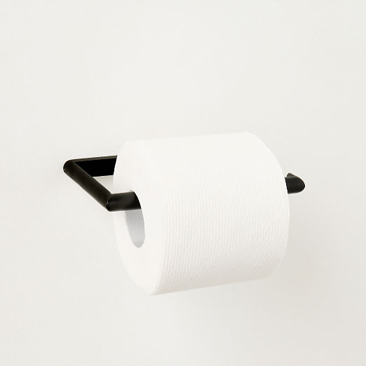 Curveaux Curved Matte Black Wall-Mounted Toilet Paper Holder