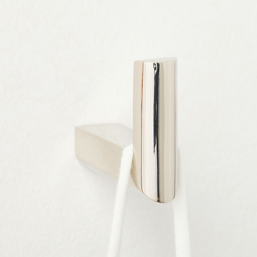Curveaux Curved Polished Nickel Towel Hook
