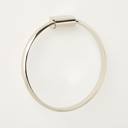 Curveaux Curved Polished Nickel Towel Ring