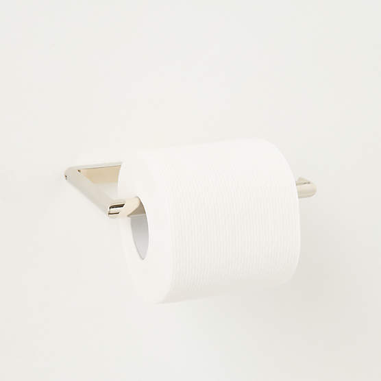 Curveaux Curved Polished Nickel Wall-Mounted Toilet Paper Holder