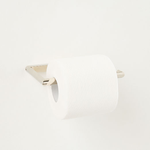 Curveaux Curved Polished Nickel Wall-Mounted Toilet Paper Holder