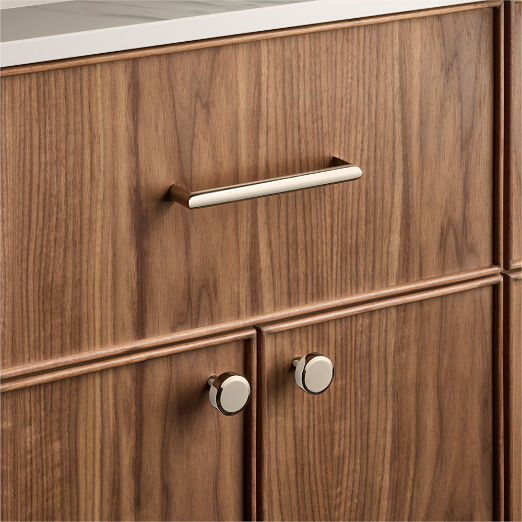 Curveaux Curved Polished Nickel Cabinet Handles