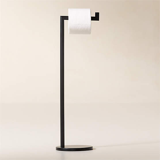 Curveaux Curved Matte Black Toilet Paper Stand