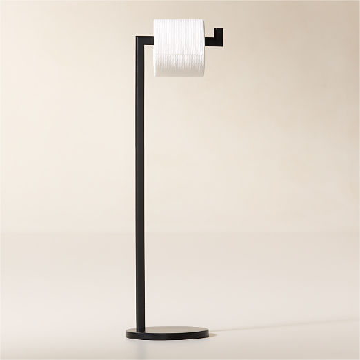 Curveaux Matte Black Toilet Paper Stand
