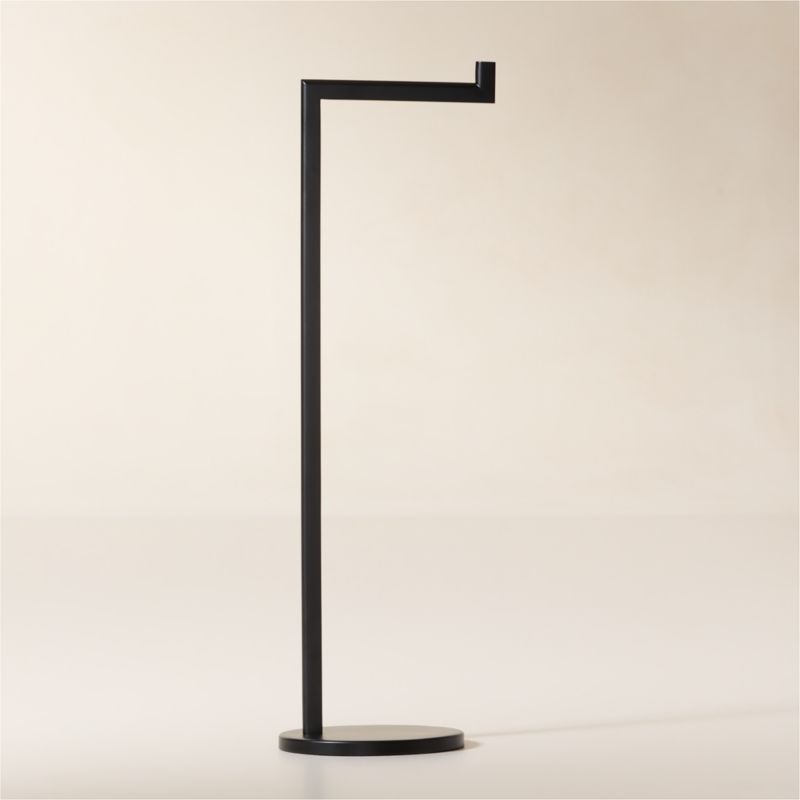 Curveaux Matte Black Toilet Paper Stand - image 2 of 3