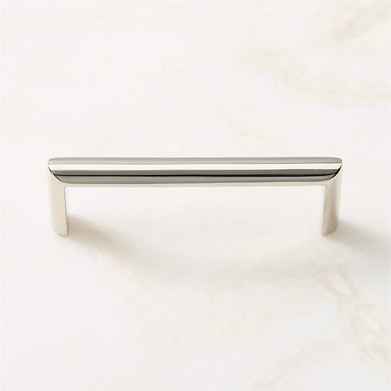 Curveaux Curved Polished Nickel Cabinet Handle 4''