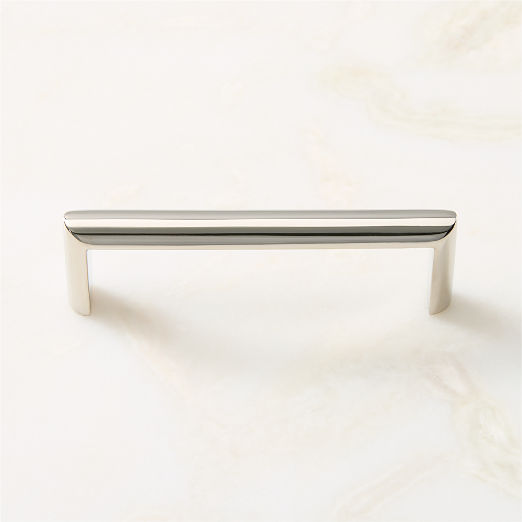 Curveaux Curved Polished Nickel Cabinet Handle 4''