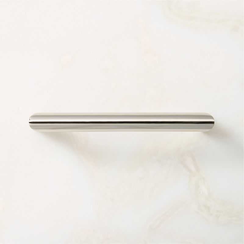 Curveaux Curved Polished Nickel Cabinet Handle 5'' - image 1 of 5