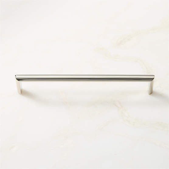 Curveaux Curved Polished Nickel Cabinet Handle 8''
