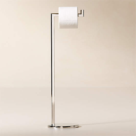 Curveaux Curved Polished Nickel Toilet Paper Stand