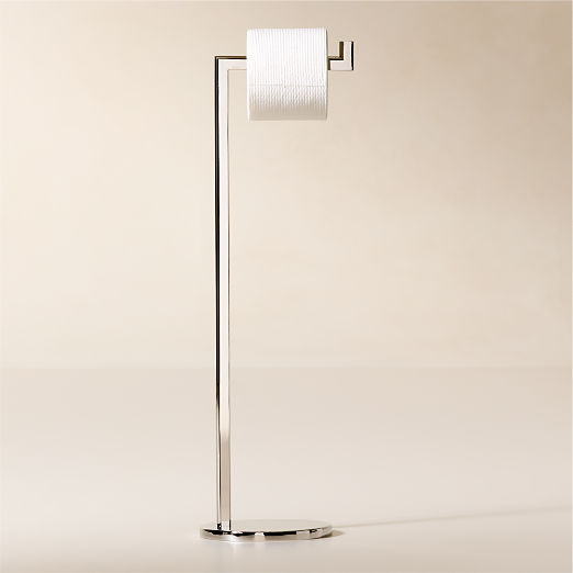 Curveaux Curved Polished Nickel Toilet Paper Stand