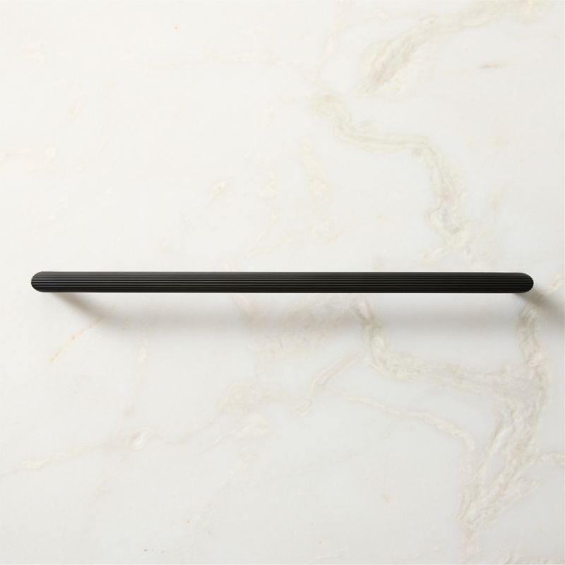 Curveaux Scored Black Cabinet Handle 12'' - image 1 of 5
