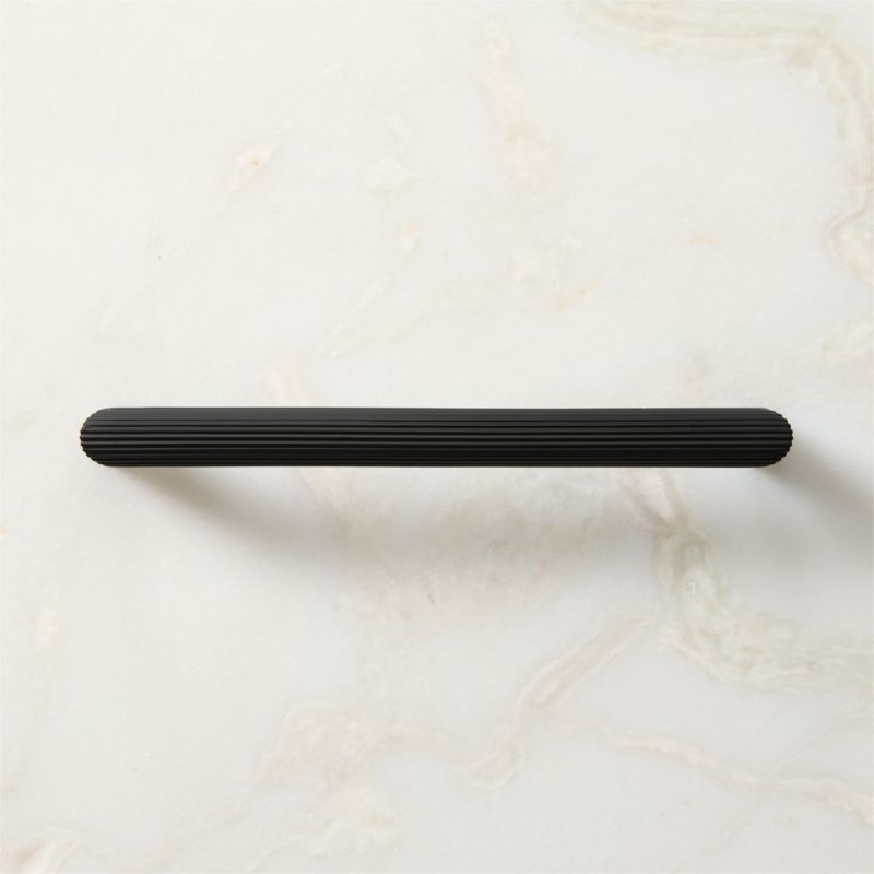 Curveaux Scored Black Cabinet Handle 6'' - image 1 of 5