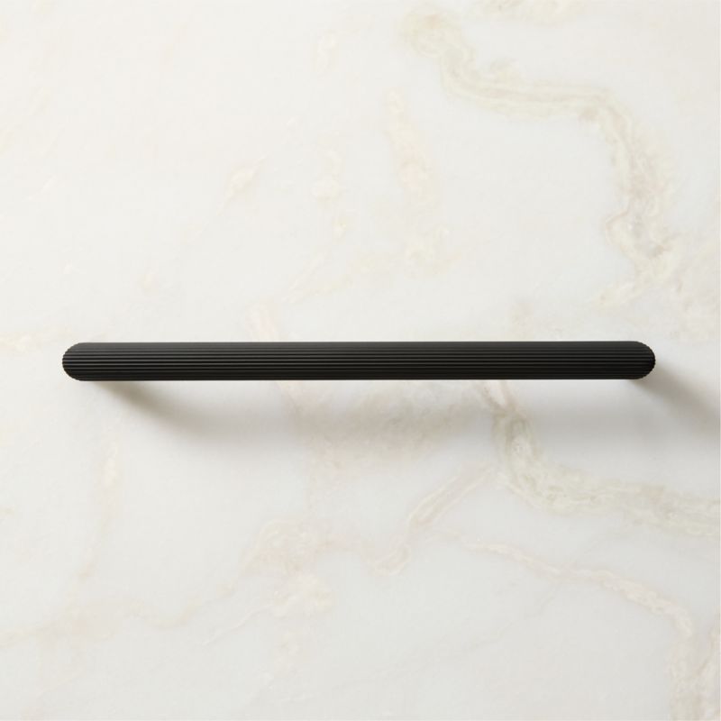 Curveaux Scored Black Cabinet Handle 8'' - image 1 of 5