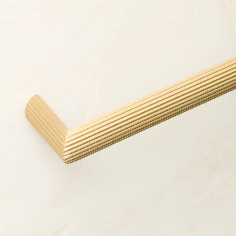 Curveaux Scored Brushed Brass Cabinet Handle 8'' - image 4 of 6