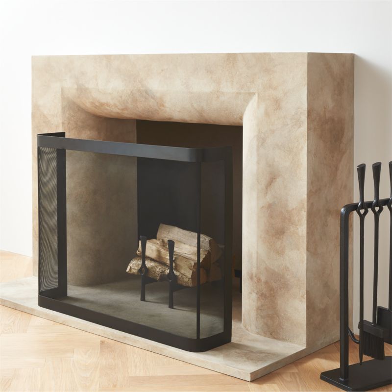 Ember Black Mesh Fireplace Screen - image 1 of 4