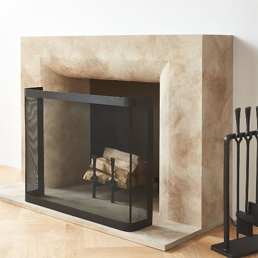 Ember Black Mesh Fireplace Screen