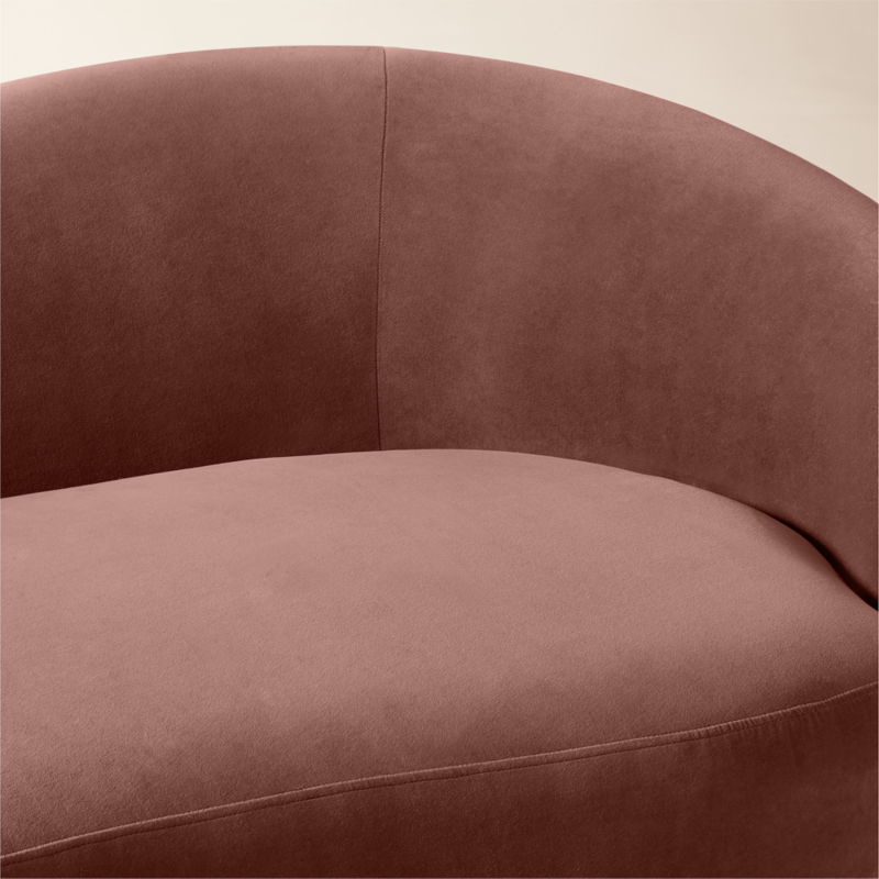 Curvo 96.5" Rose Velvet Sofa by goop - image 9 of 16