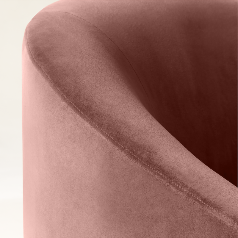 Curvo 96.5" Rose Velvet Sofa by goop - image 8 of 16