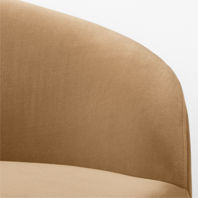 Curvo 96.5" Camel Velvet Sofa by goop - image 8 of 15