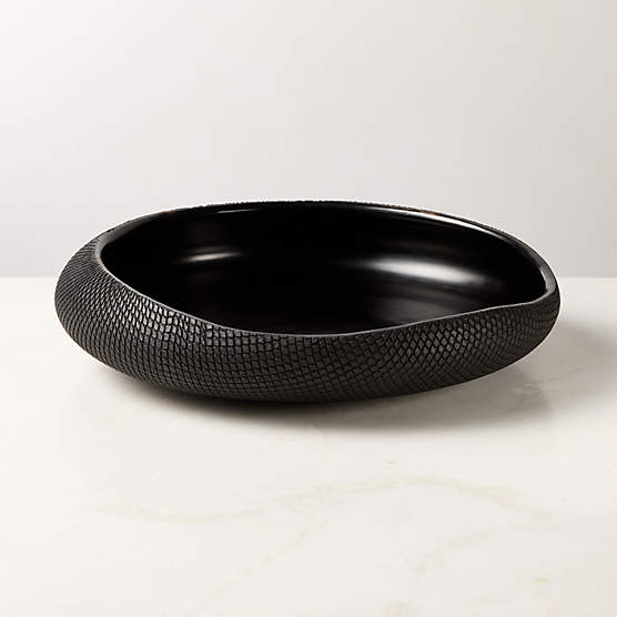 Cusco Textured Black Terracotta Decorative Bowl