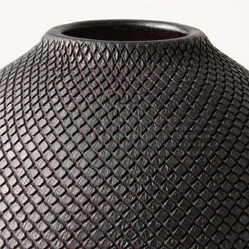 Cusco Textured Black Terracotta Vase Tall - image 3 of 7