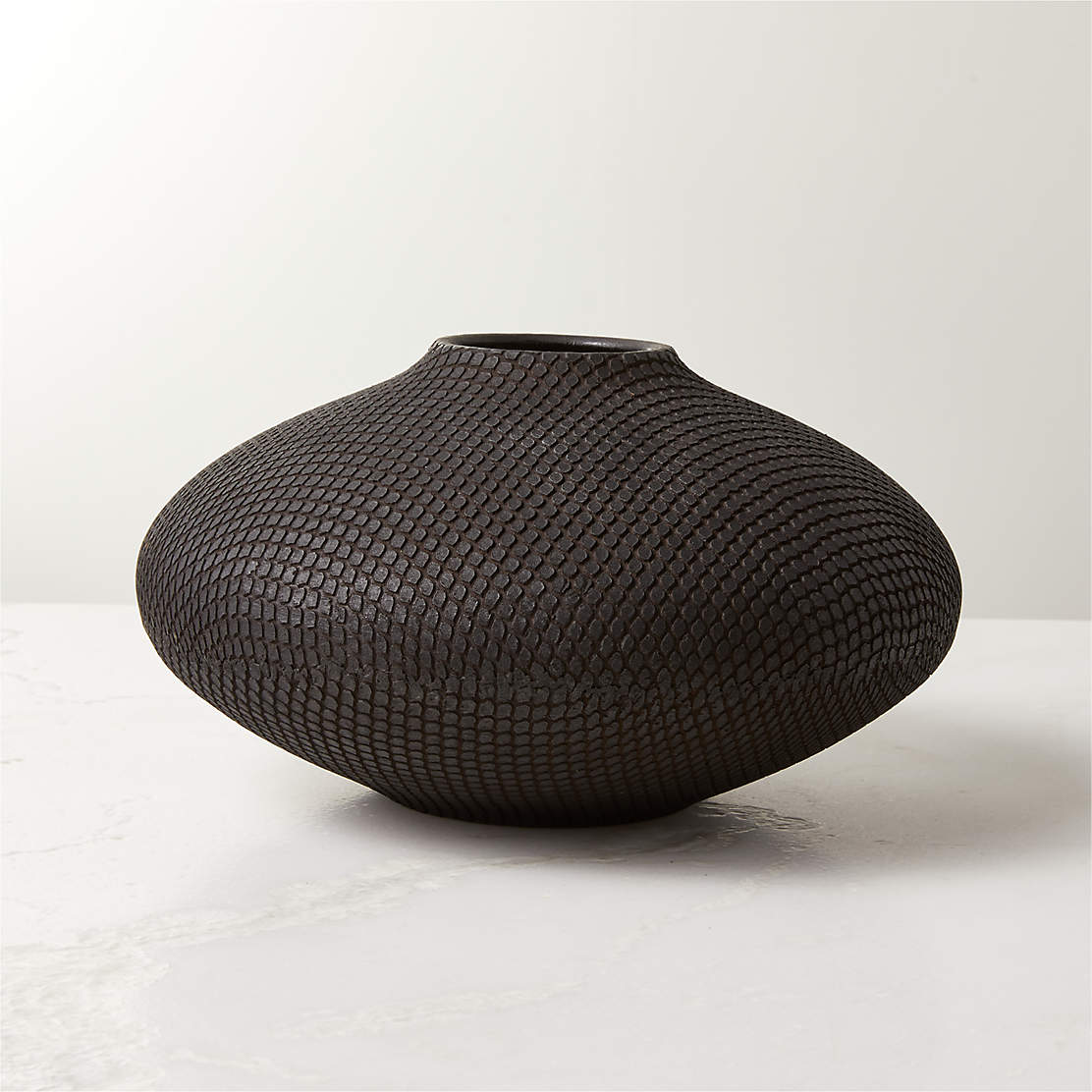 Victoria Modern Black Terracotta Vase + Reviews CB2 Canada