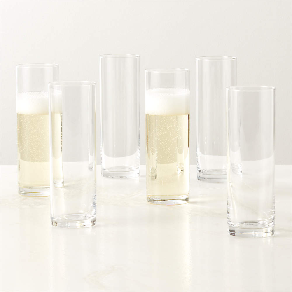 Cylinder Modern Champagne Flute Set of 6 + Reviews