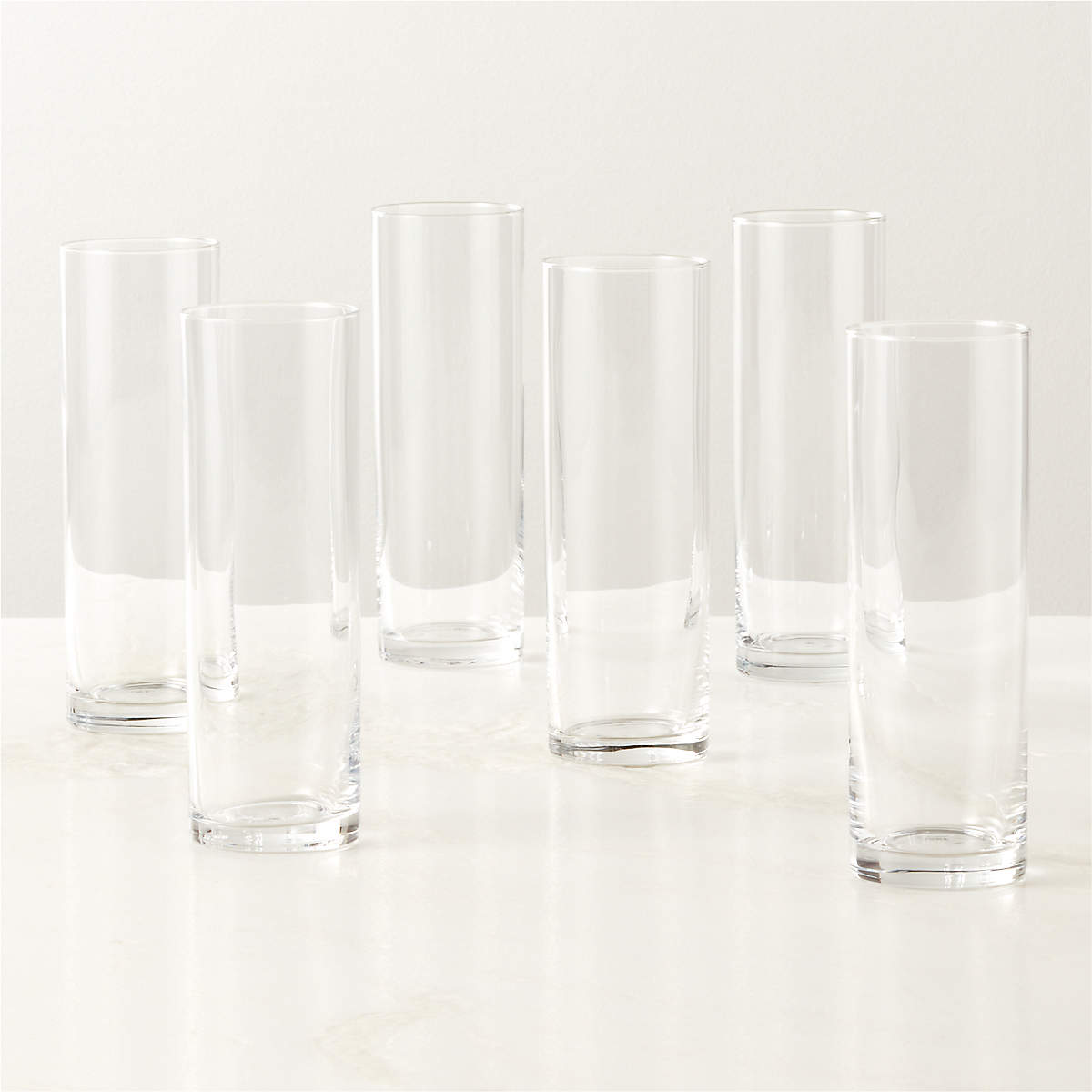 Cylinder Champagne Flute Set of 6