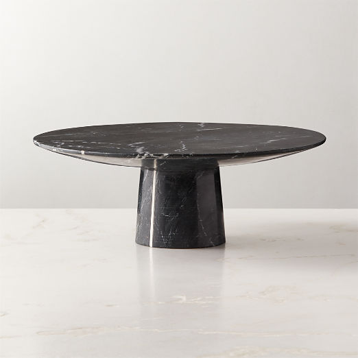 Cyloh Black Marble Pedestal Cake Stand