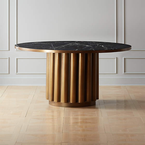 Cypher Black Marble Dining Table, Cb2 Dining Table
