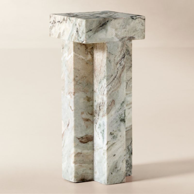 Cyprus Grey Marble Indoor/Outdoor Side Table - image 3 of 7