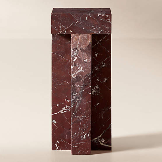 Cyprus Red Marble Indoor/Outdoor Side Table