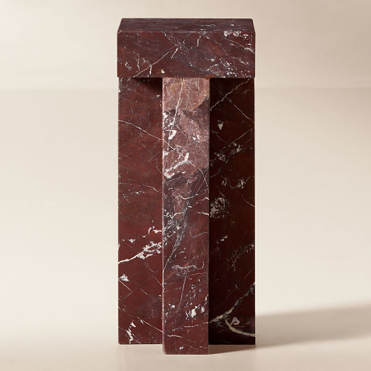 Cyprus Red Marble Indoor/Outdoor Side Table