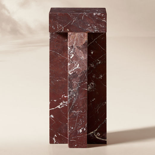 Cyprus Red Marble Indoor/Outdoor Side Table