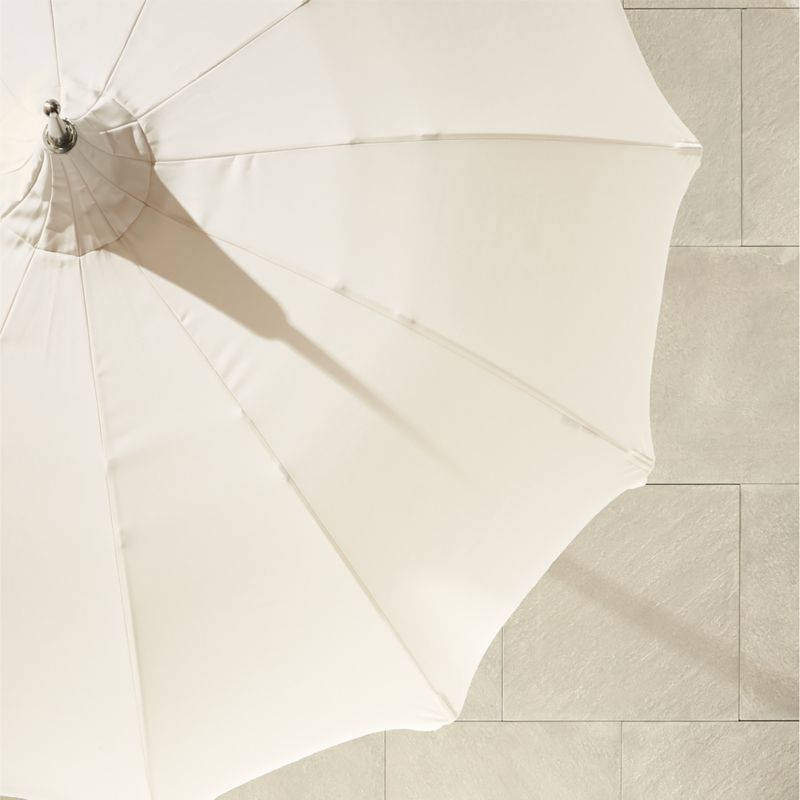 Pagoda Round Natural White Outdoor Umbrella with White Base - image 1 of 6